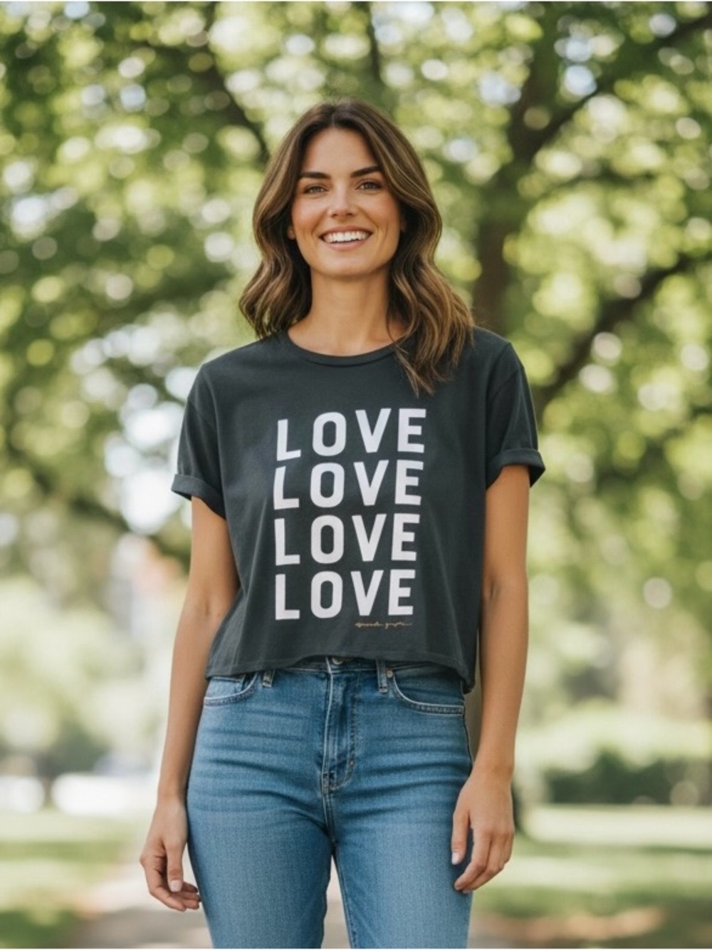 LOVE crop top medium